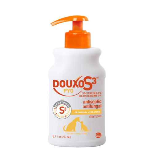 DOUXO S3 PYO Shampoo for Dogs and Cats Skin & Coat Care 6.7 oz. 2-Pack