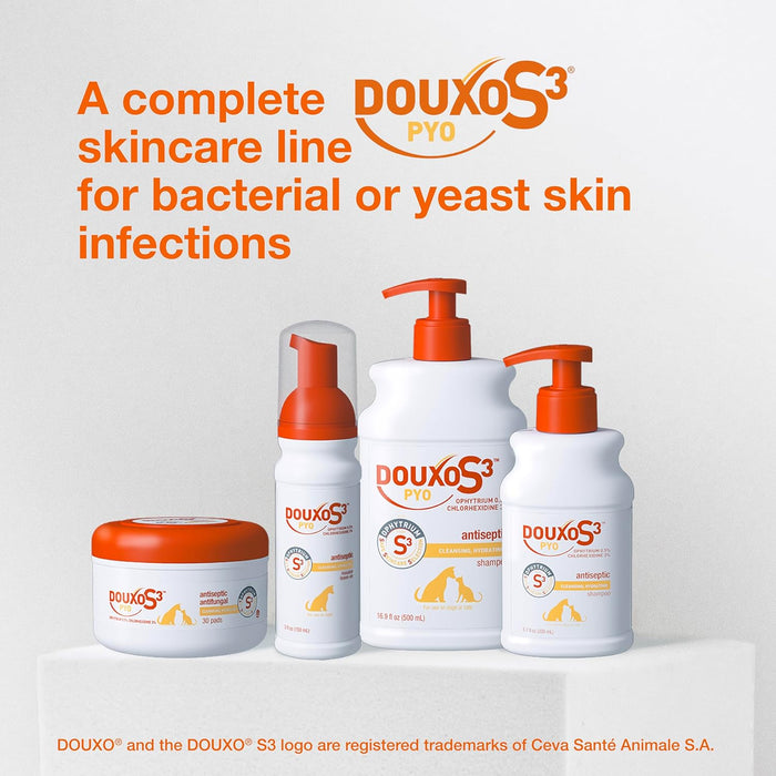 DOUXO S3 PYO Shampoo for Dogs and Cats Skin & Coat Care 6.7 oz. 2-Pack