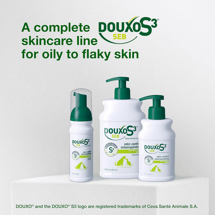 Douxo S3 SEB Mousse for Dogs & Cats Skin Coat Care 5.1 oz. 2-Pack