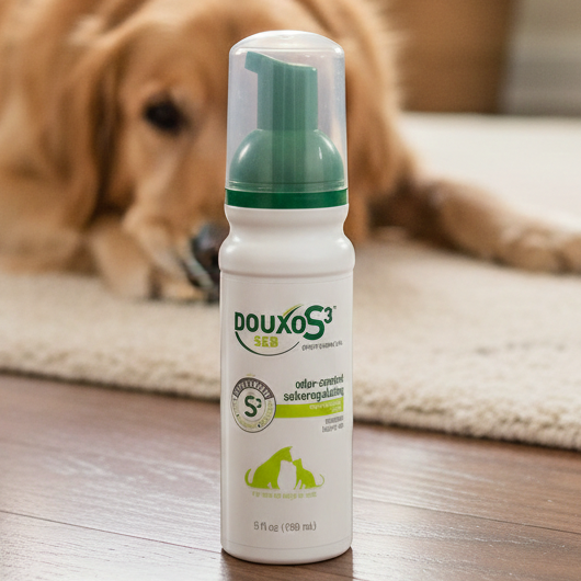 Douxo S3 SEB Mousse for Dogs & Cats Skin Coat Care 5.1 oz. 3-Pack