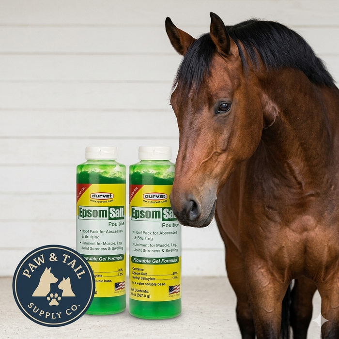 Durvet Epsom Salt Poultice Gel for Horses 20 oz. Muscle & Joint Support Equine 2PCK