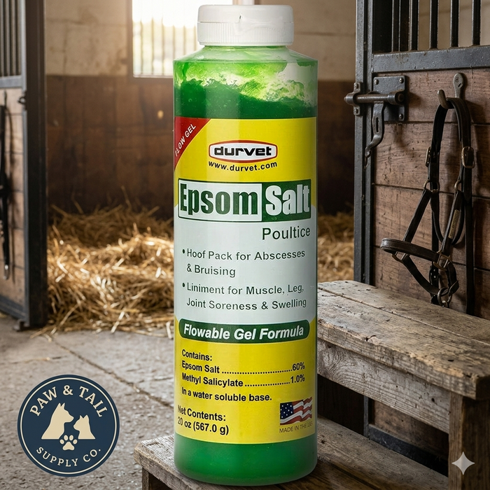Durvet Epsom Salt Poultice Gel for Horses 20 oz. Muscle & Joint Support Equine Formula