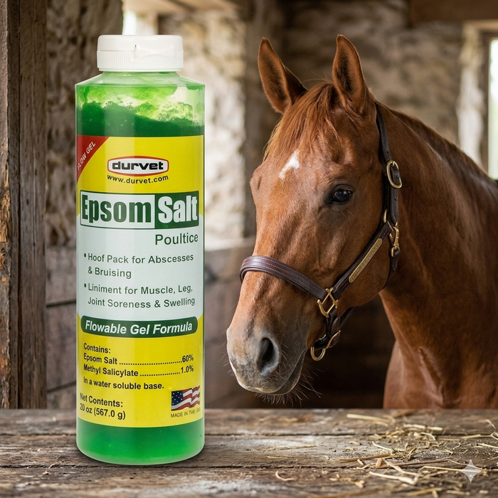 Durvet Epsom Salt Poultice Gel for Horses 20 oz. Muscle & Joint Support Equine Formula