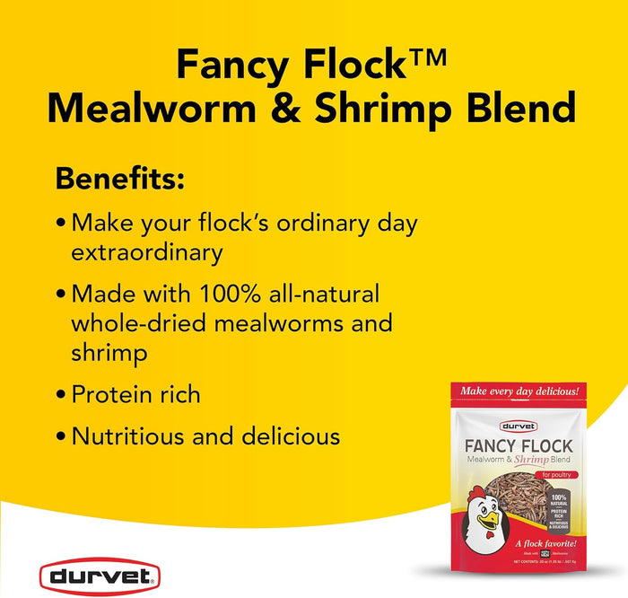 Durvet Fancy Flock Mealworm & Cricket Bird Treats High Protein Treats 16 oz. 2-Pack