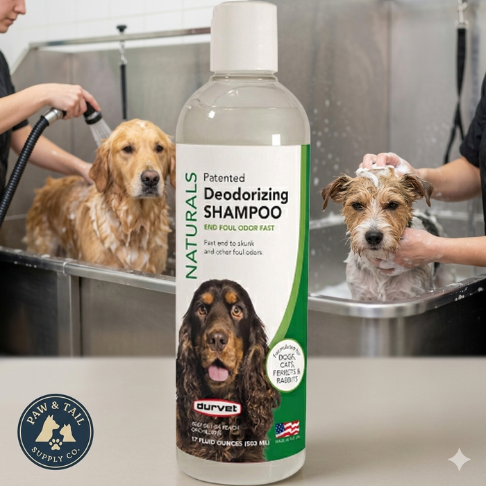 Durvet Naturals Deodorizing Shampoo for Dogs Cats Ferrets & Rabbits 17 oz.