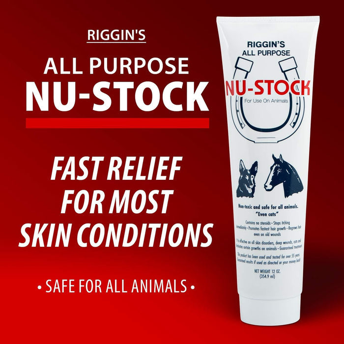 Durvet Nu-Stock Wound Cream Mange Ringworm Cuts Animals 12oz. 2-Pack