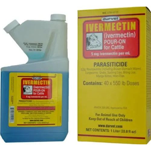 Durvet Pour On Parasiticide for Cattle 250mL Durvet