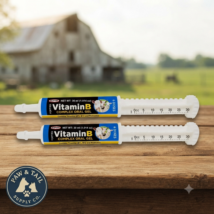 Durvet Vitamin B Complex Oral Gel for Goats Sheep & Calves 30mL 2-Pack