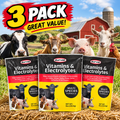 Durvet Vitamins & Electrolytes for Poultry Swine Ruminants & Horses 8 oz. 3-Pack