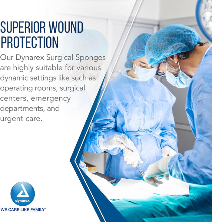 Dynarex Non-Sterile Medical Gauze Sponges First Aid Supply 4x4 200 Count 2-Pack