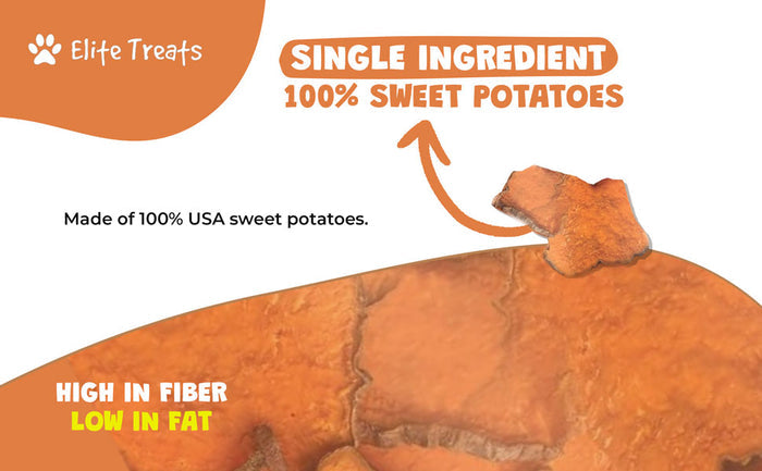 Elite Treats Sweet Potato Grain-Free Dog Treats 6 oz. 2-Pack
