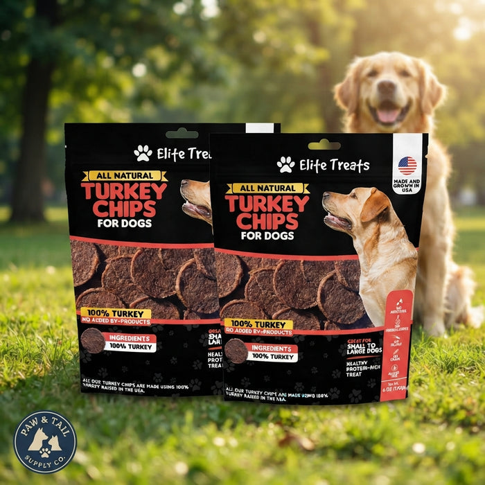 Elite Treats Turkey Dog Treats USA Made Perfect Training Treats 6 oz. 2-Pack