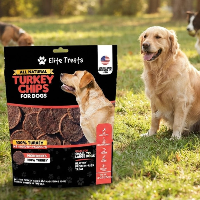Elite Treats Turkey Dog Treats USA Made Perfect Training Treats 6 oz. 2-Pack
