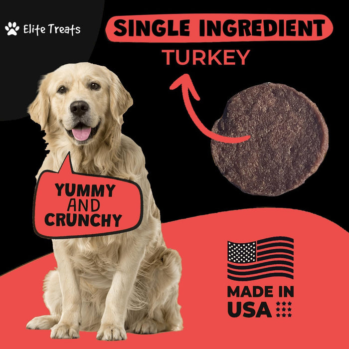 Elite Treats Turkey Dog Treats USA Made Perfect Training Treats 6 oz. 2-Pack