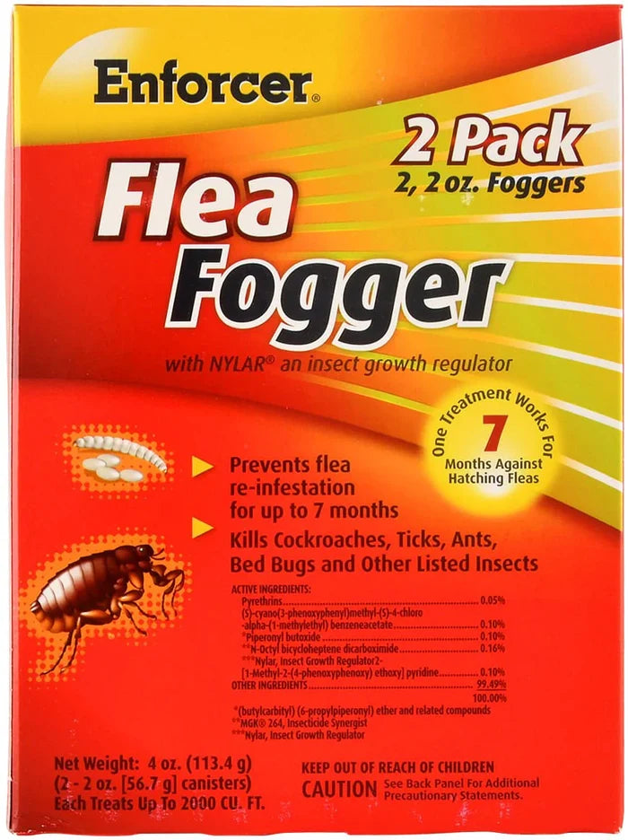Enforcer Flea Fogger Flea & Egg Control Roaches Ants Up to 7 Months 2-Pack