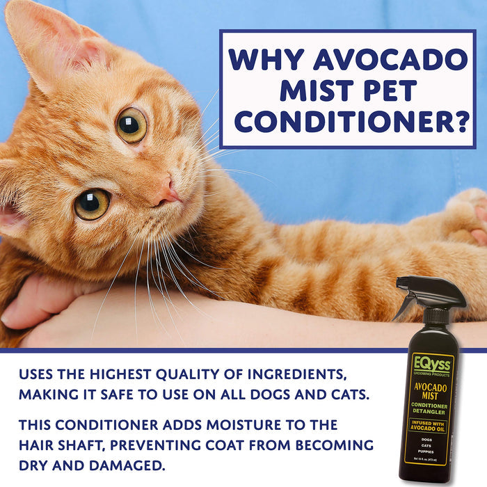 EQyss Avocado Mist Pet Conditioner – Shines, Conditions & Reduces Shedding