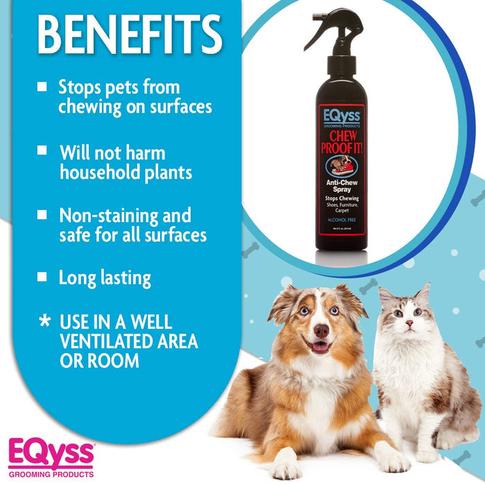 EQyss Chew Proof It! Anti-Chew Spray – Stops Pets Chewing Furniture & Shoes