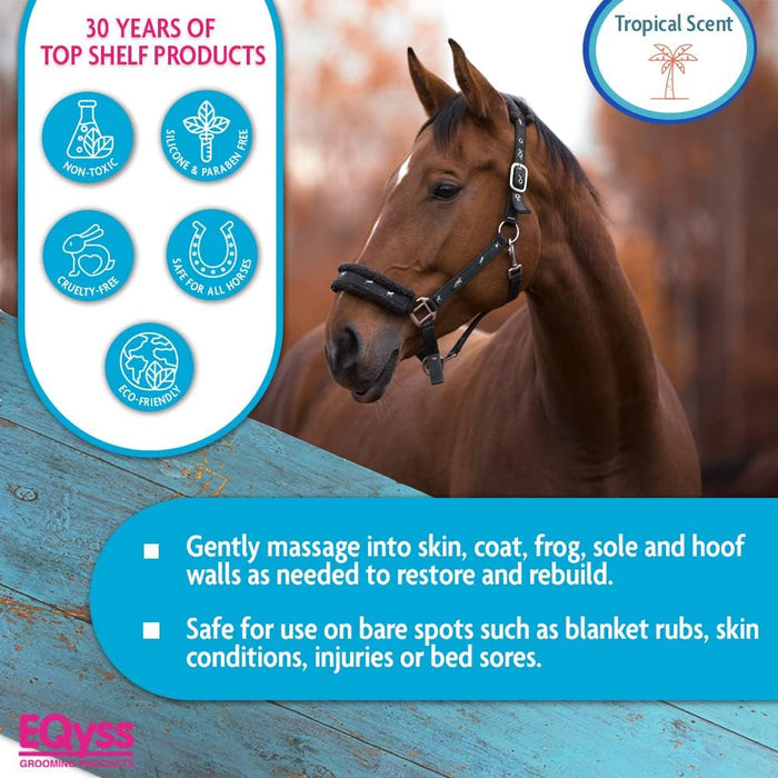 EQyss Mega-Tek Equine Rebuilder 16 oz. Strengthen Hooves Mane Tail Repair Dry Hooves