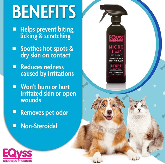EQyss Micro-Tek Maximum Strength Medicated Pet Spray 16 oz. All Cats & Dogs