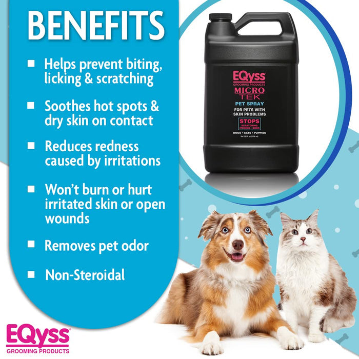 EQyss Micro-Tek Pet Spray – Stops Itching, Scratching & Odor