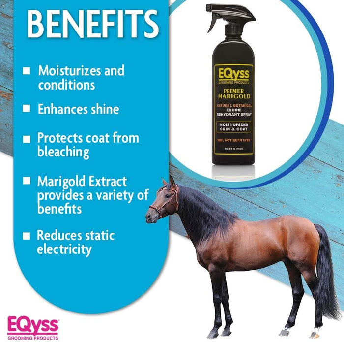 EQyss Premier Marigold Equine Coat Conditioning Moisturizing Spray 32 oz.