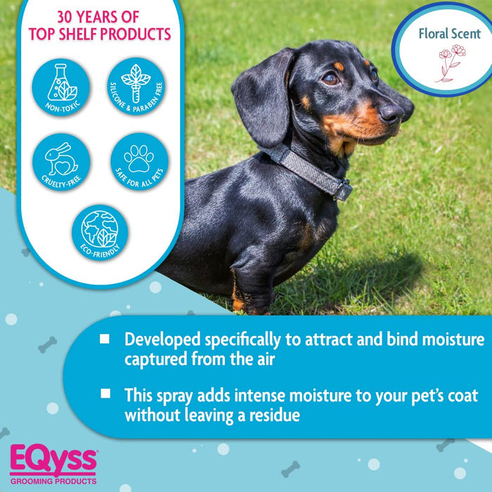 EQyss Premier Pet Coat Moisturizing Spray – No Residue, Soothes Dry Skin