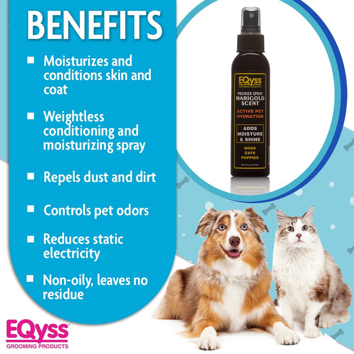 EQyss Premier Pet Spray – Marigold Scent, Moisturizes & Conditions Coat