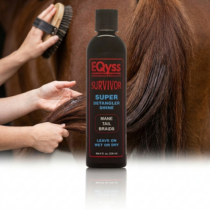 EQyss Survivor Mane & Tail Detangler 8 oz. Safe for Foals Mares Ponies & Horses