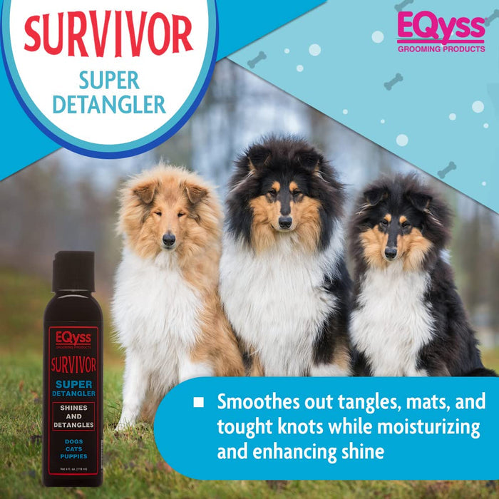 EQyss Survivor Pet Coat Detangler – Removes Knots, Mats & Adds Shine