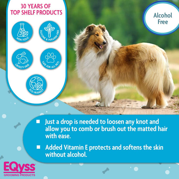 EQyss Survivor Pet Coat Detangler – Removes Knots, Mats & Adds Shine