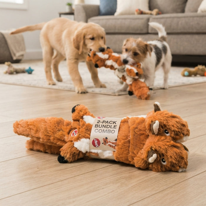 Ethical Pet Skinneeez Extreme Quilted Chipmunk Dog Toy 23" 2-Pack