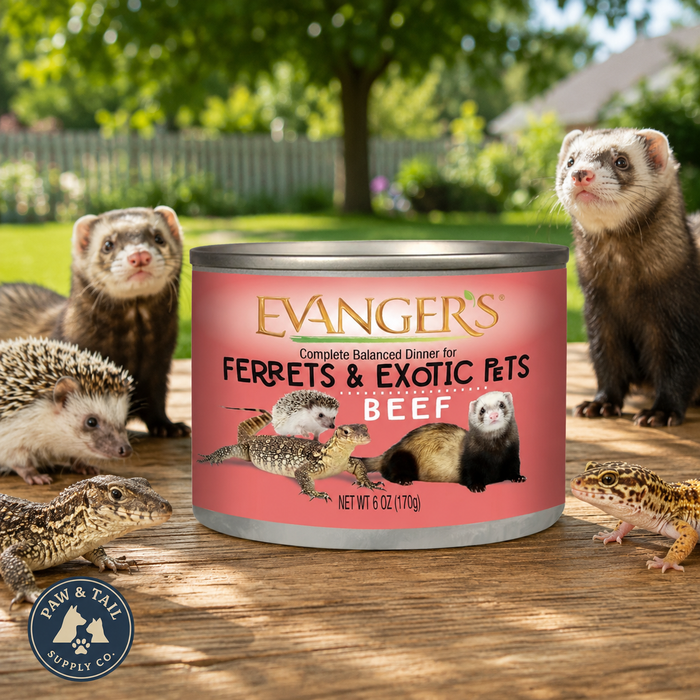 Evanger's Beef Dinner for Ferrets & Exotic Pets Grain Free 6 oz. Can 12-Pack