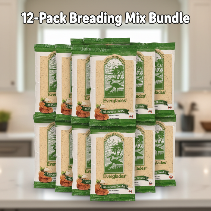 Everglades All Purpose Breading Mix 12 oz. Crispy Seafood & Fry Coating Spices 12-Pack