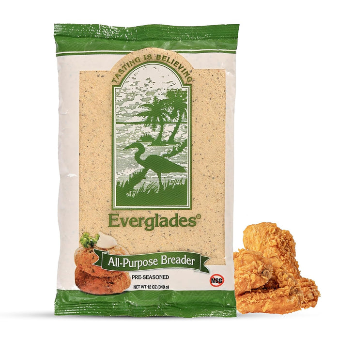 Everglades All Purpose Breading Mix 12 oz. Crispy Seafood & Fry Coating Spices 12-Pack