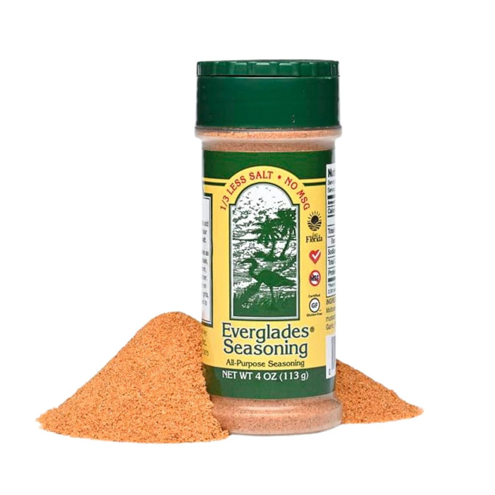 Everglades All Purpose Seasoning 4 oz. 1/3 Less Salt Southern Blend 12-Pack