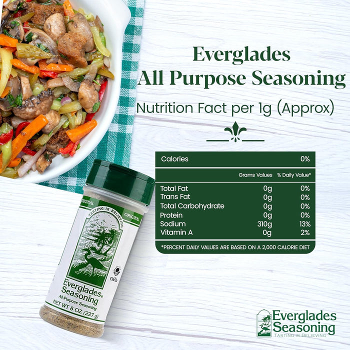 Everglades All Purpose Seasoning 8 oz. Southern Herb & Spice Blend 6-Pack