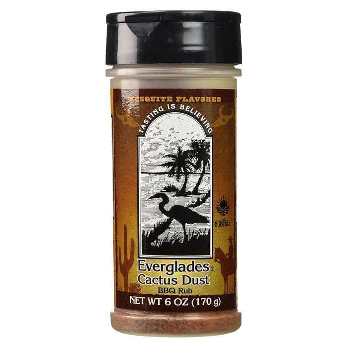 Everglades Cactus Dust BBQ Rub 6 oz. Mesquite Caramelizing Blend Made in USA 6-Pack