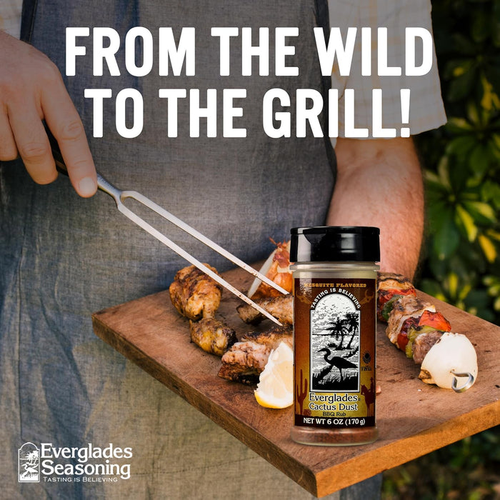 Everglades Cactus Dust BBQ Rub 6 oz. Mesquite Caramelizing Blend Made in USA 6-Pack