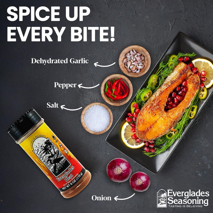 Everglades Heat Spicy Seasoning Blend Perfect Red Pepper Hot Wings & BBQ 6 oz. 6-Pack
