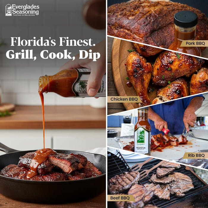 Everglades Moppin BBQ Sauce 15 oz. Southern Mustard BBQ Mop Sauce 6-Pack