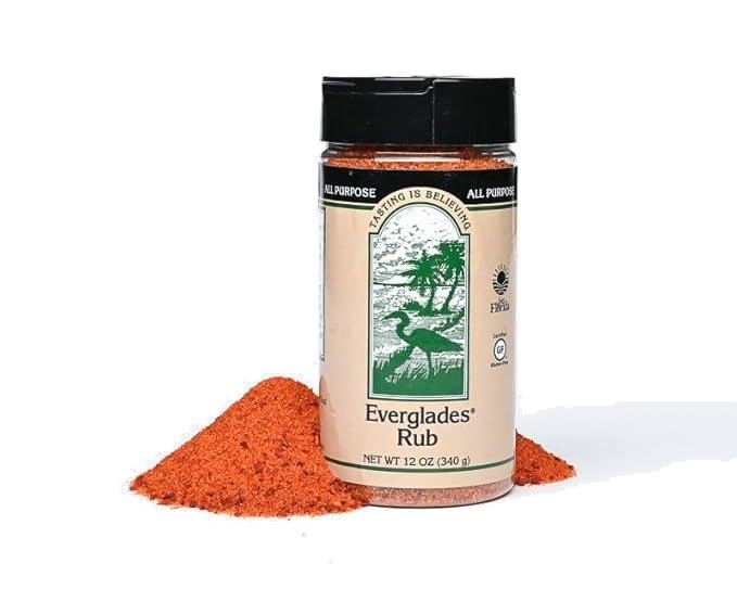 Everglades Rub Seasoning 12 oz. Sweet & Spicy BBQ Dry Rub for Meat 6-Pack
