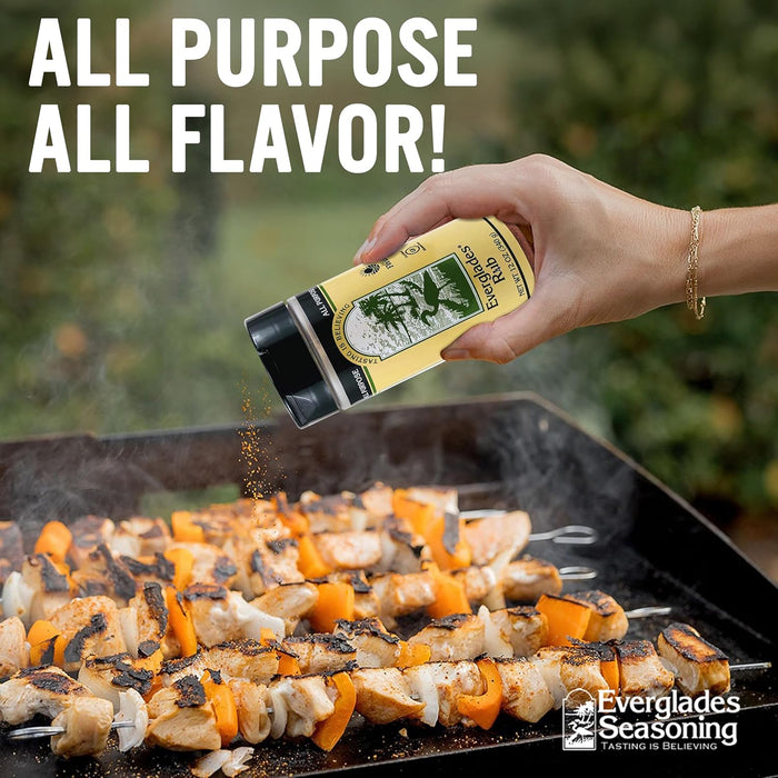 Everglades Rub Seasoning 12 oz. Sweet & Spicy BBQ Dry Rub for Meat 6-Pack