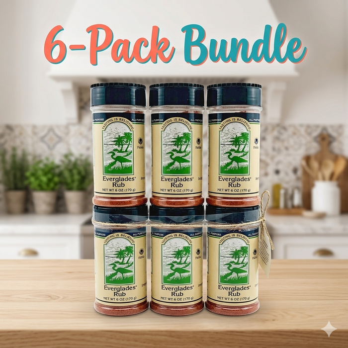 Everglades Rub Seasoning 6 oz. Sweet & Spicy BBQ Dry Rub for Meat 6-Pack