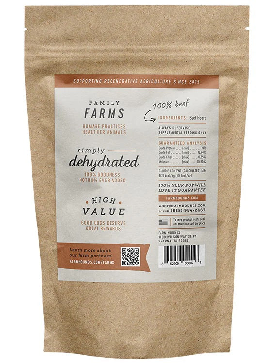 Farm Hounds Beef Heart Dog Treats 4oz