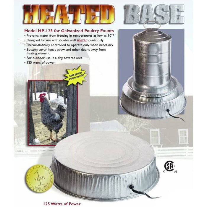 Farm Innovators Heated Base for Metal Poultry Founts 125W Farm Innovators