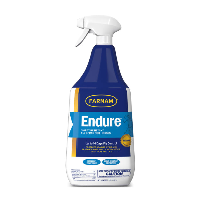 Farnam Endure Horse Fly Spray Sweatproof Extended Horse Protection 32 oz. 2PCK