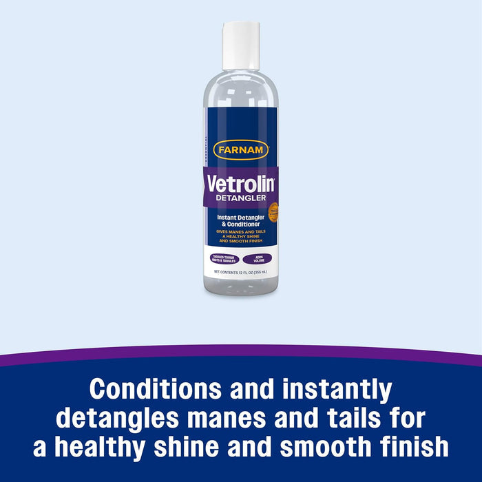 Farnam Vetrolin Instant Detangler & Conditioner Healthy Horses Mane and Tail 12 oz.