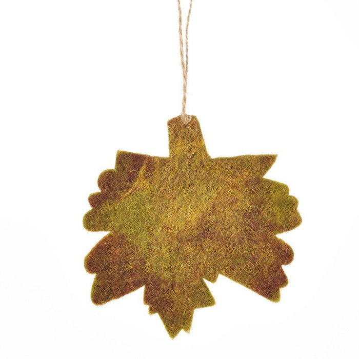 Felt Biodegradable Autumn Leaves pack of 5 Mixed  leaves.