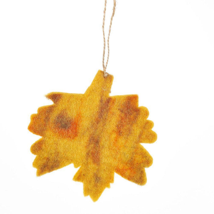 Felt Biodegradable Autumn Leaves pack of 5 Mixed  leaves.