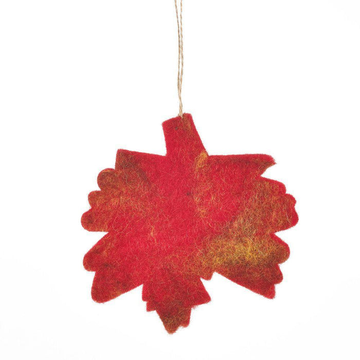 Felt Biodegradable Autumn Leaves pack of 5 Mixed  leaves.